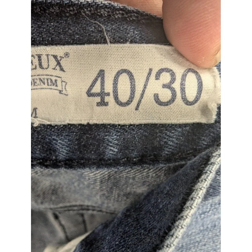 Cremieux Jeans Mens 40x30 Blue Slim Fit Stretch Denim Classic Straight Leg Pants